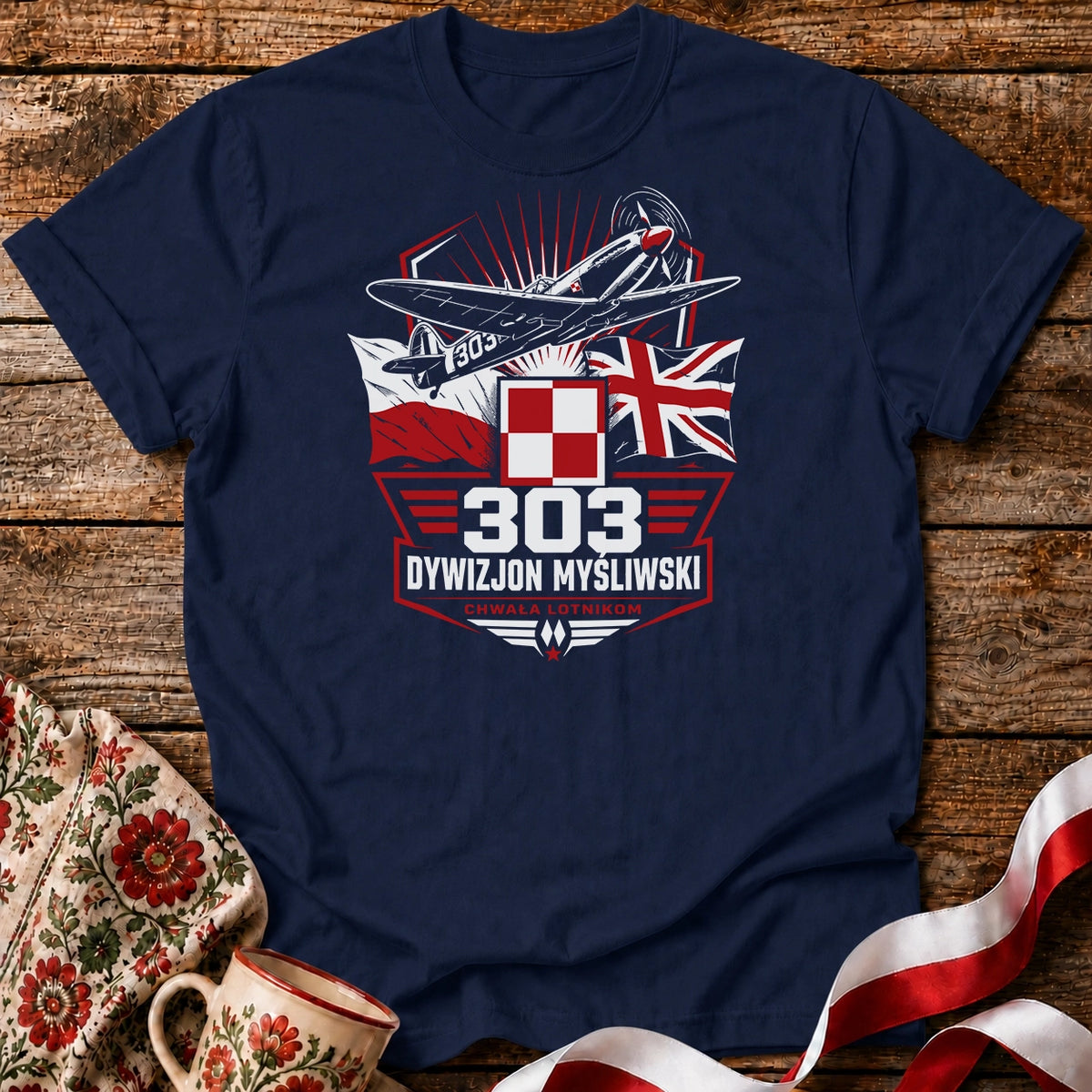 Dywizjon 303 Chwała Lotnikom Unisex T-Shirt