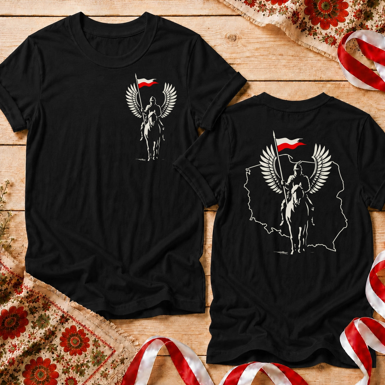 Polish Hussar Front Back Unisex T-Shirt