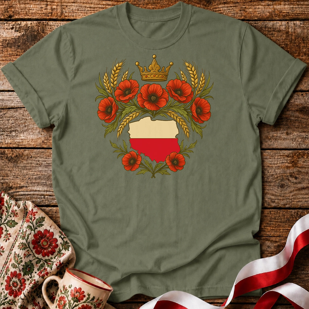 Crowned Polish Roots Unisex T-Shirt