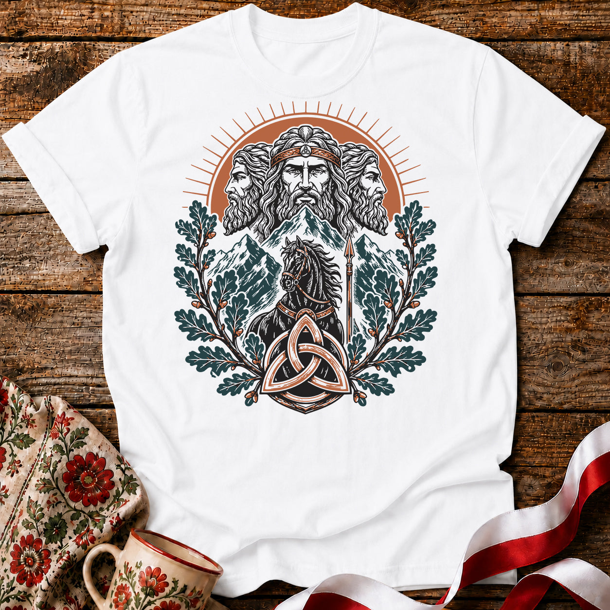 Triglav Triquetra Slavic Mythology Unisex T-Shirt