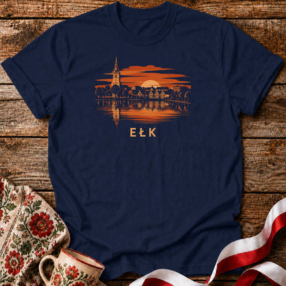 Ełk Sunset Skyline Unisex T-Shirt
