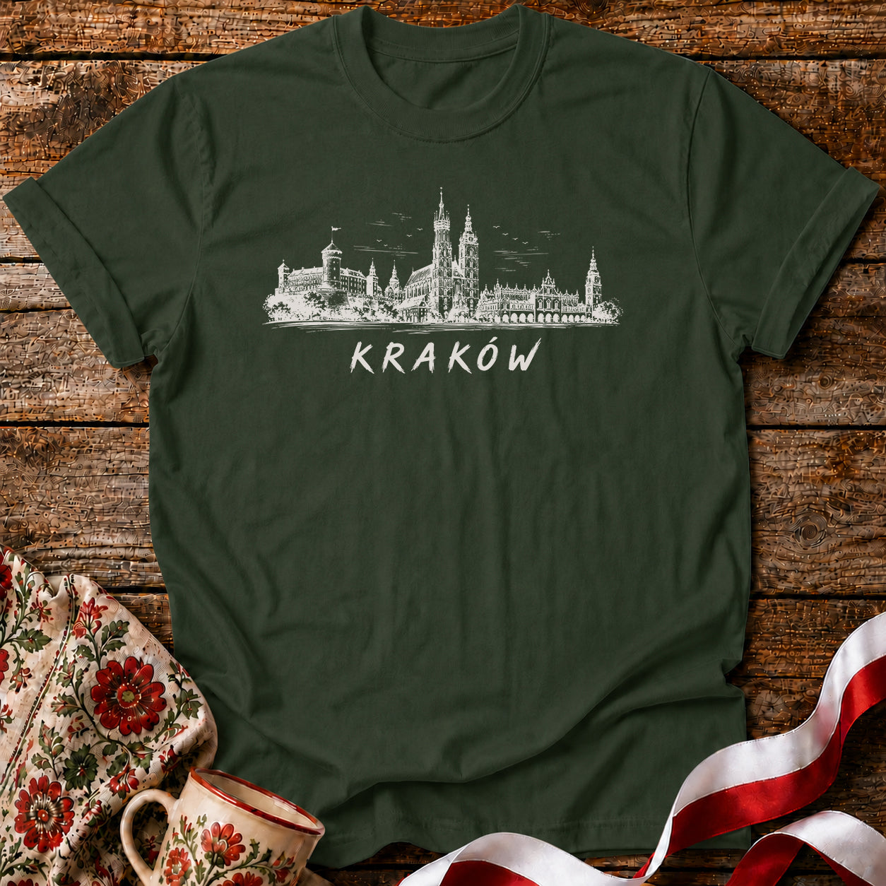 Kraków Skyline Polish City Unisex T-Shirt