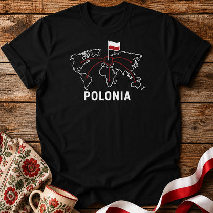 Polonia World Map Unisex T-Shirt