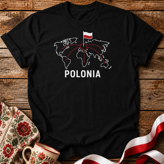 Polonia World Map Unisex T-Shirt