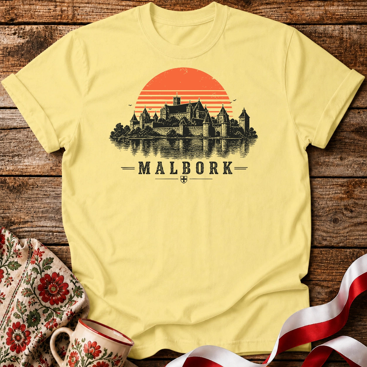 Malbork Sunset Castle Polish City Unisex T-Shirt