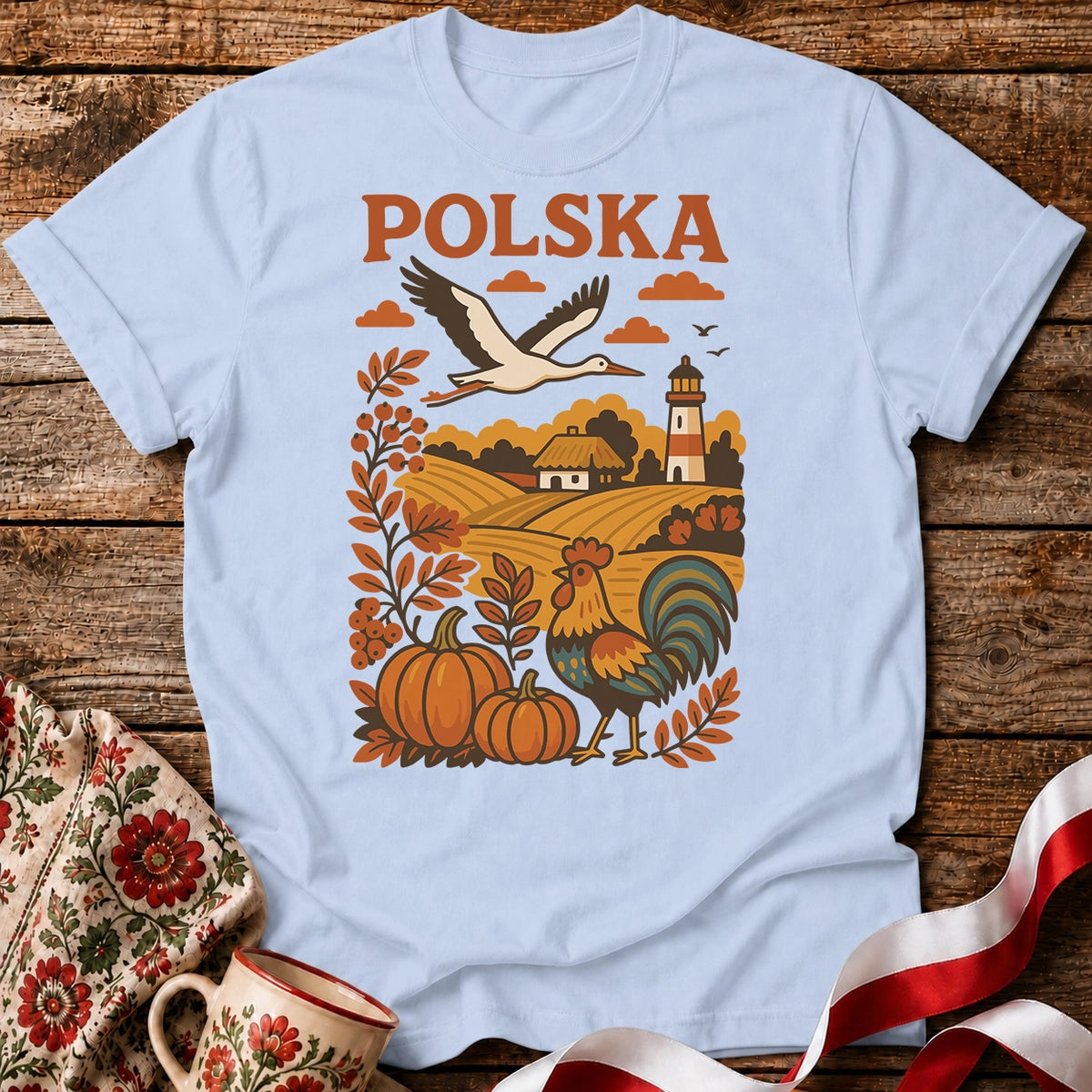 Polska Autumn Countryside Unisex T-Shirt