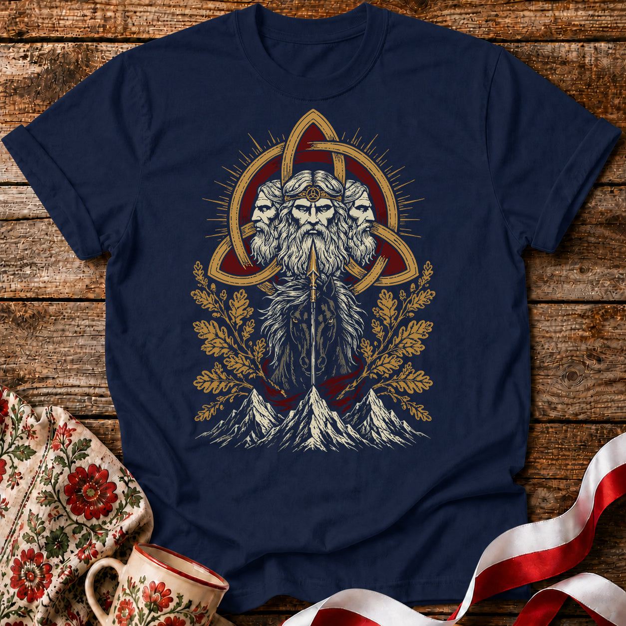 Triglav Triquetra Slavic Mythology Unisex T-Shirt