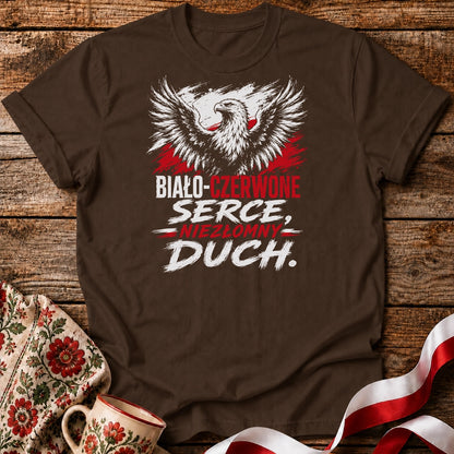 Biało-Czerwone Serce Unisex T-Shirt