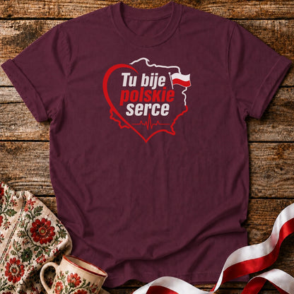 Tu Bije Polskie Serce Unisex T-Shirt