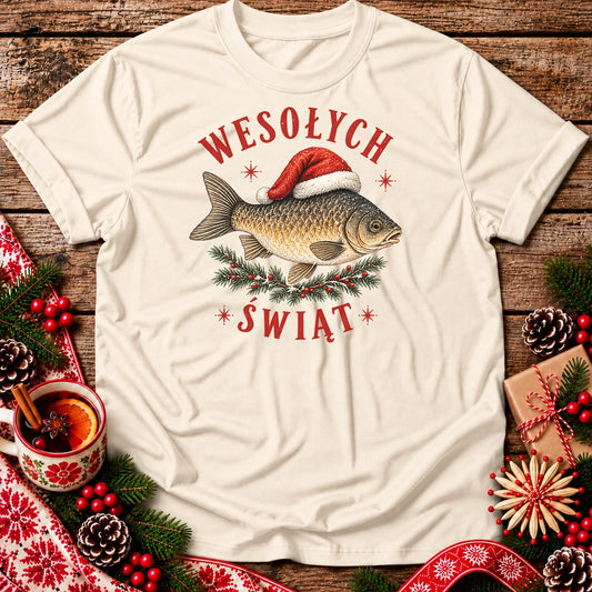 Wesołych Świąt Christmas Carp Unisex T-Shirt