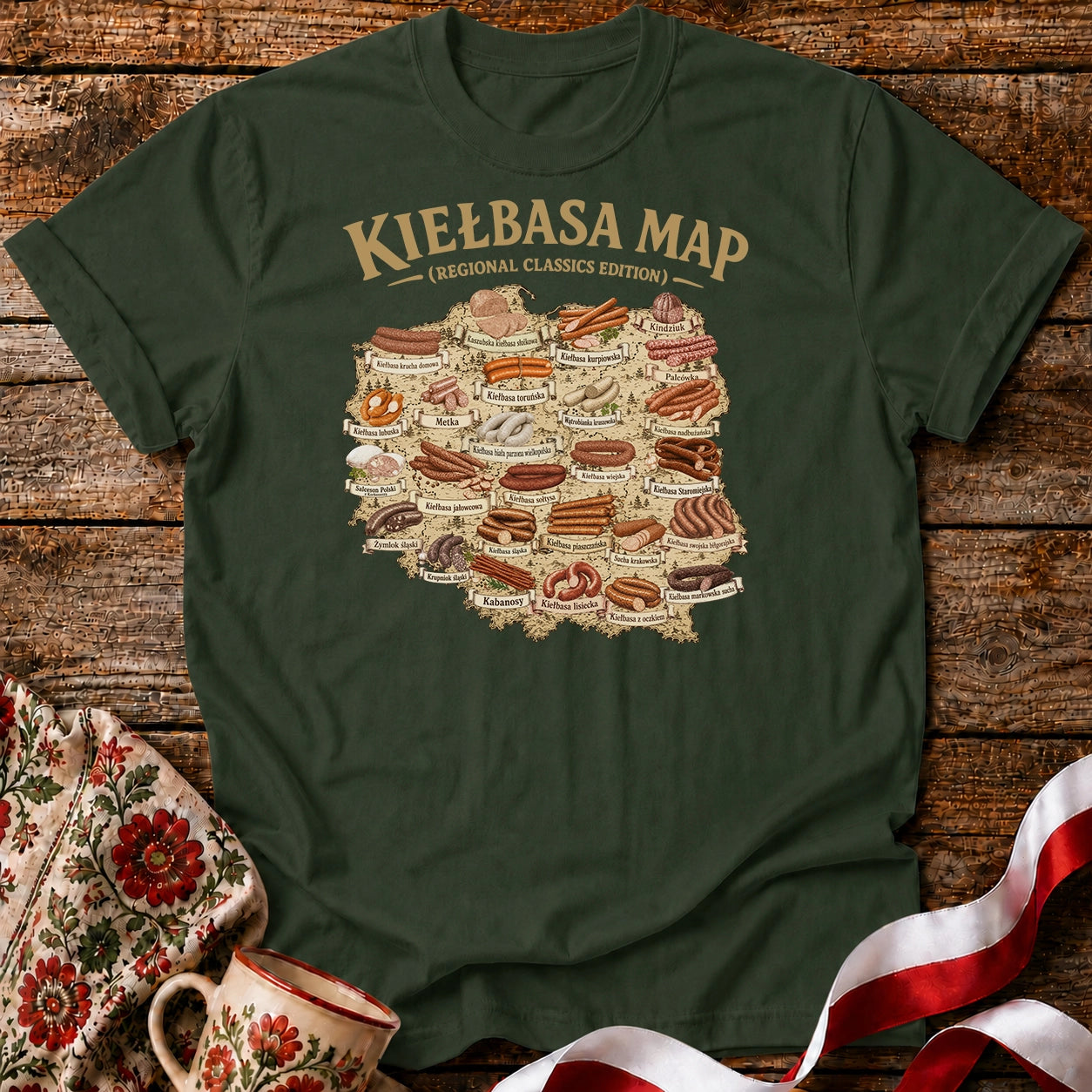 Kiełbasa Map Unisex T-Shirt