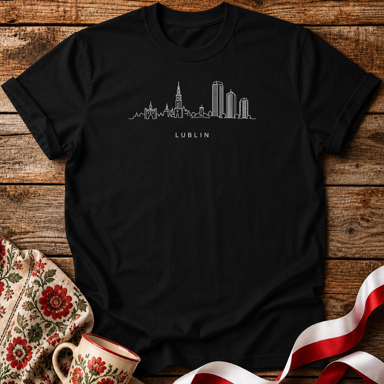 Lublin Minimal Skyline Unisex T-Shirt