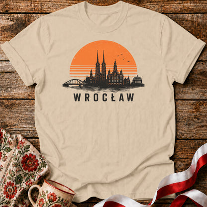 Wrocław Sunset Skyline Polish City Unisex T-Shirt