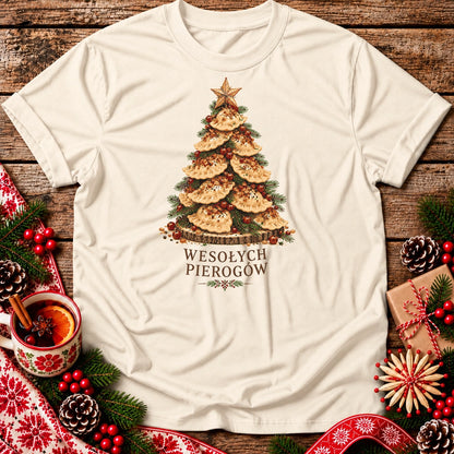 Wesołych Pierogów Christmas Tree Unisex T-Shirt