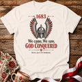 God Conquered 1683 Helmet Unisex T-Shirt