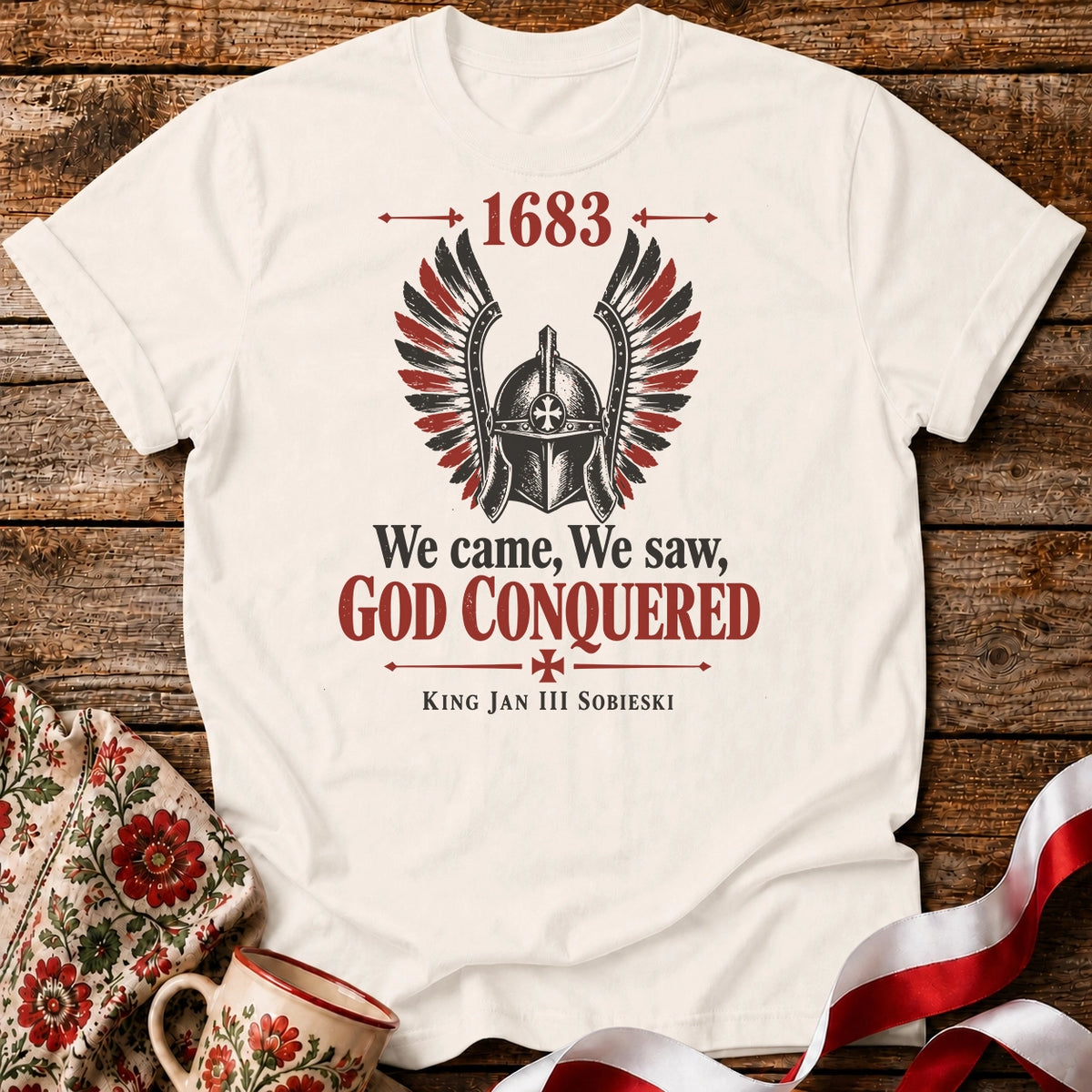 God Conquered 1683 Helmet Unisex T-Shirt