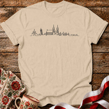 Toruń One-Line Skyline Polish City Unisex T-Shirt