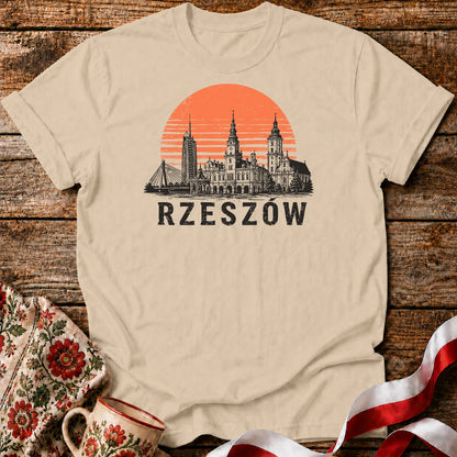 Rzeszów Sunset Skyline Polish City Unisex T-Shirt