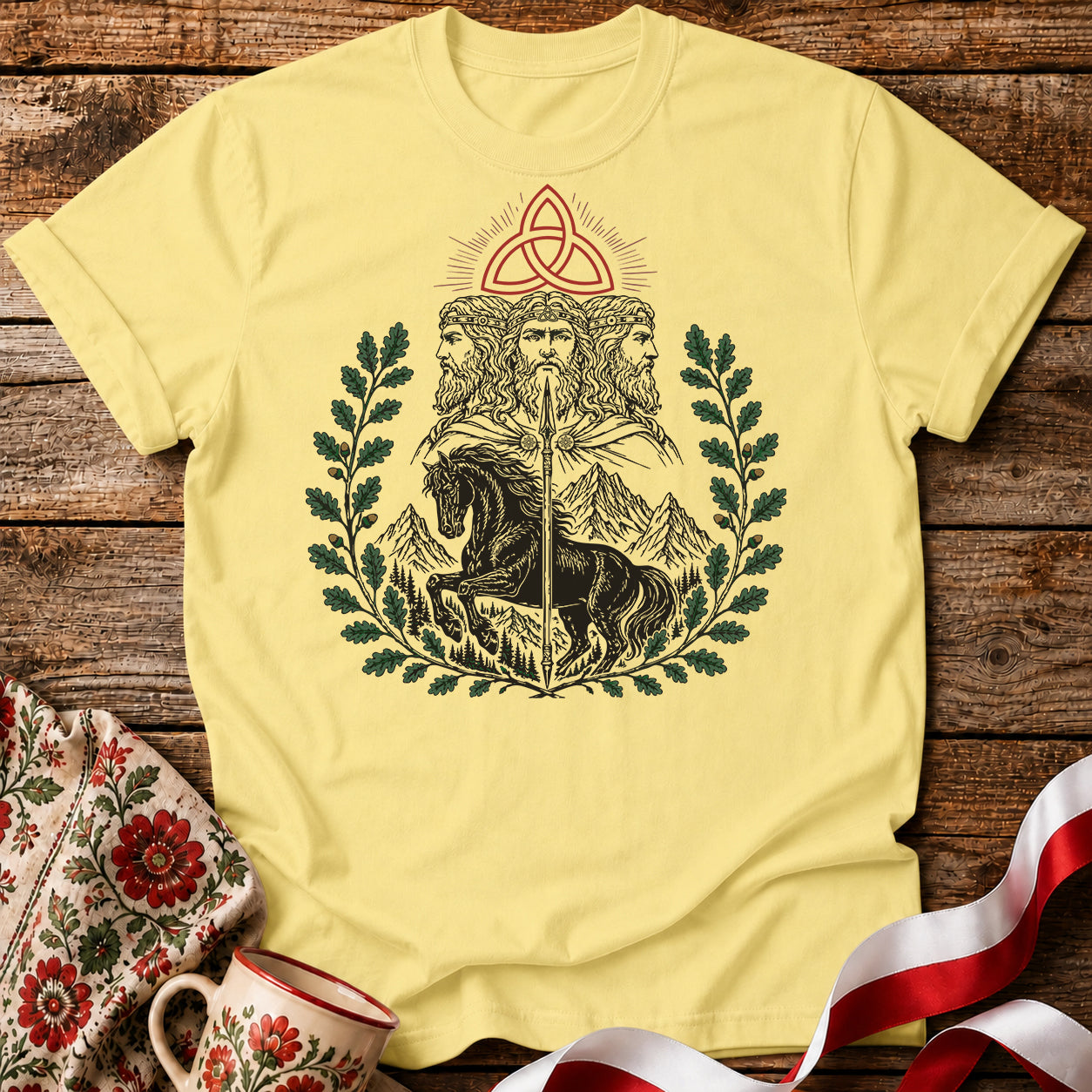 Triglav Triquetra Slavic Mythology Unisex T-Shirt