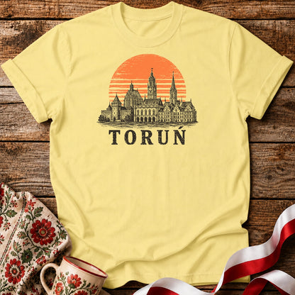 Toruń Sunset Skyline Polish City Unisex T-Shirt