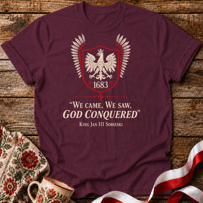 God Conquered 1683 Eagle Crest Unisex T-Shirt