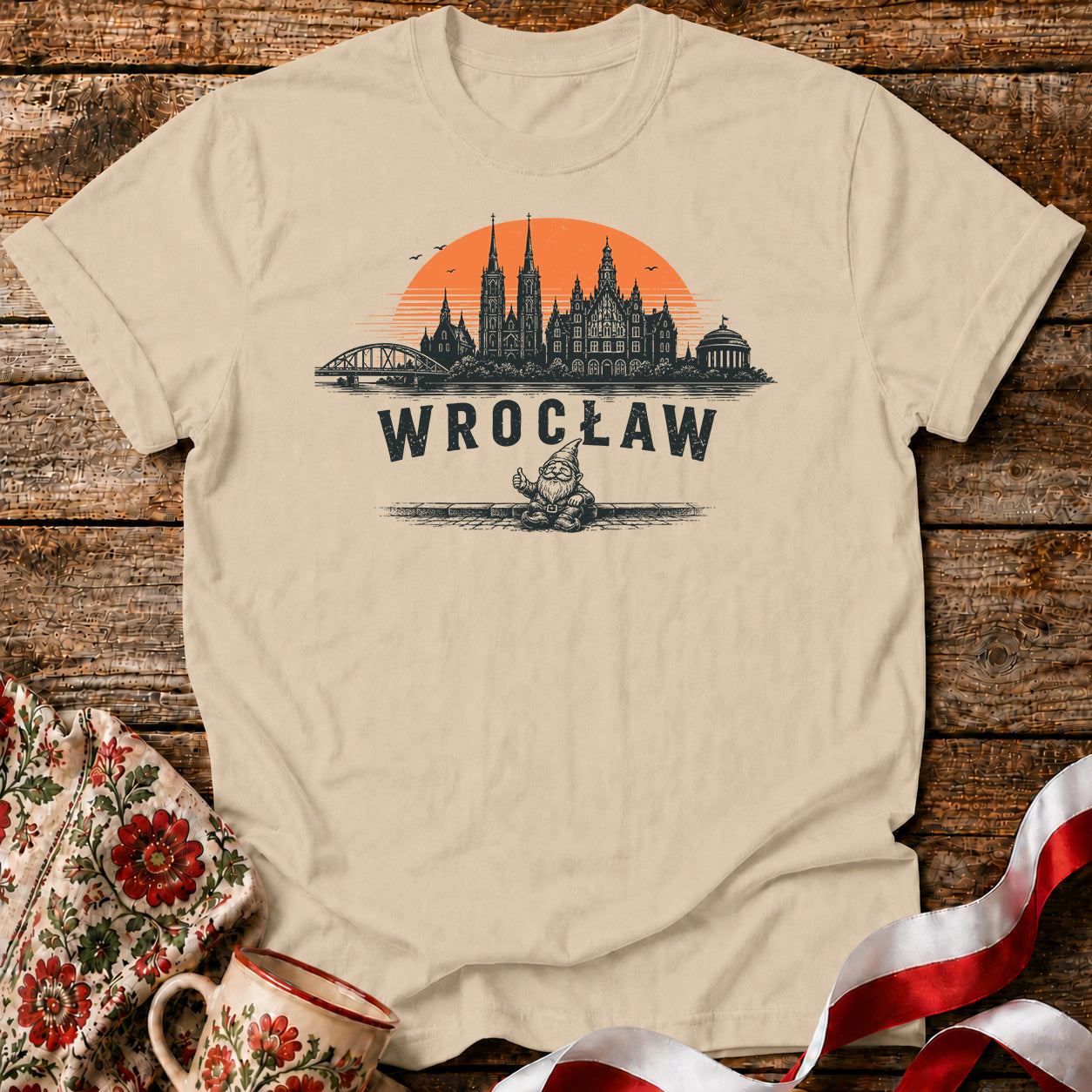 Wrocław Krasnal Skyline Polish City Unisex T-Shirt