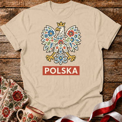 Floral Polish Eagle Unisex T-Shirt