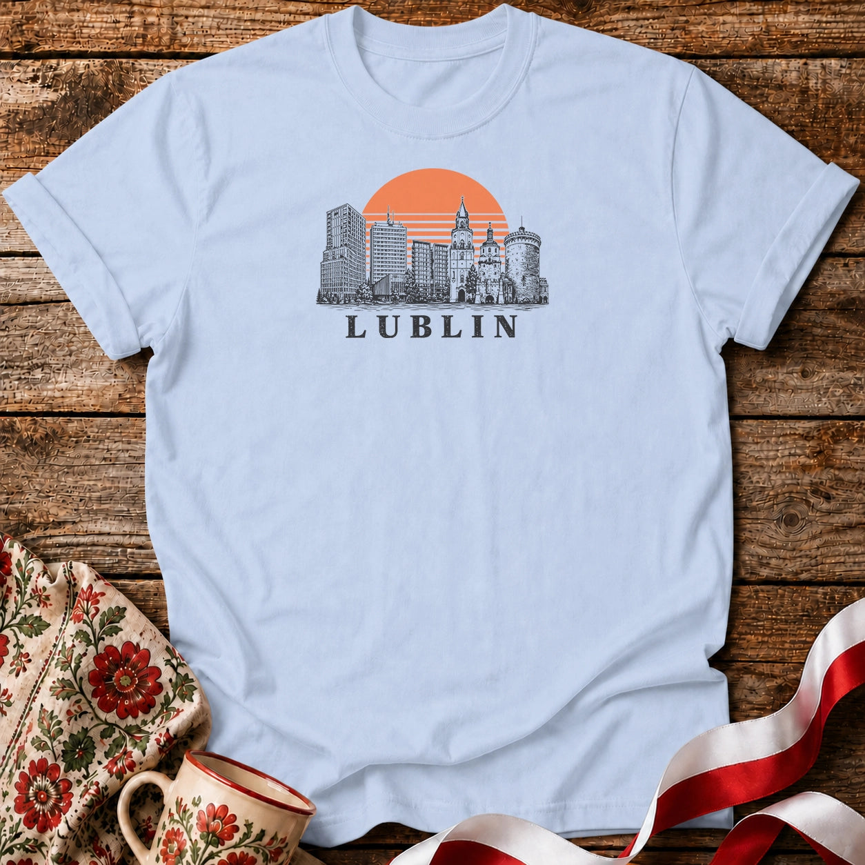 Lublin Sunset Skyline Unisex T-Shirt