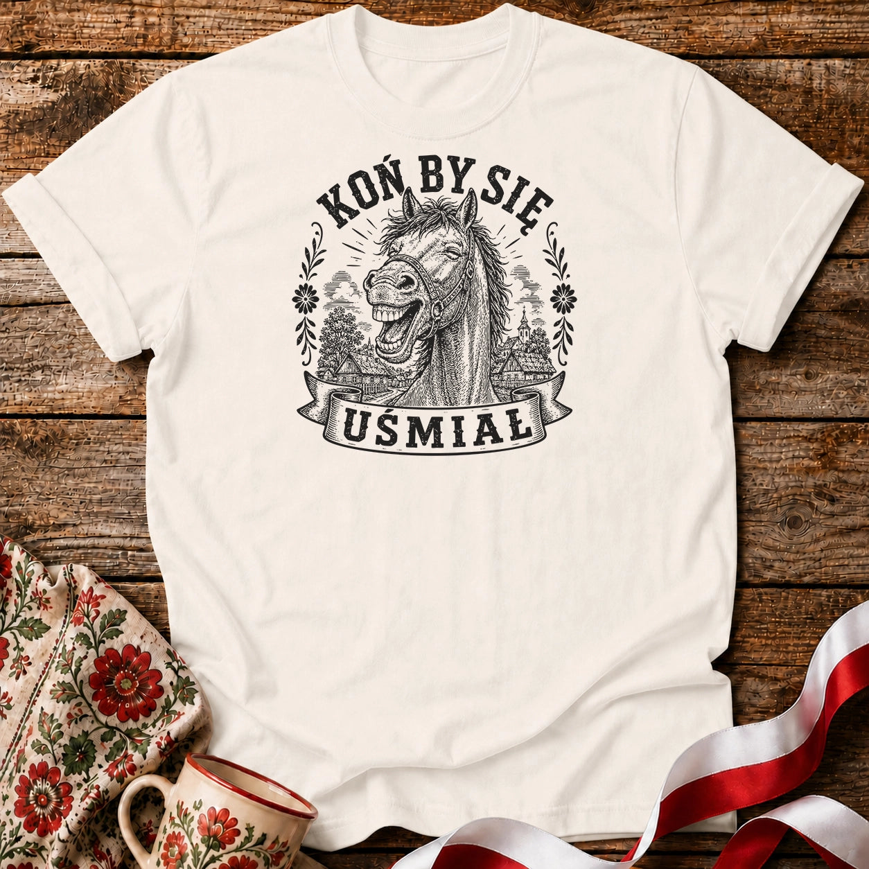 Koń By Się Uśmiał Unisex T-Shirt