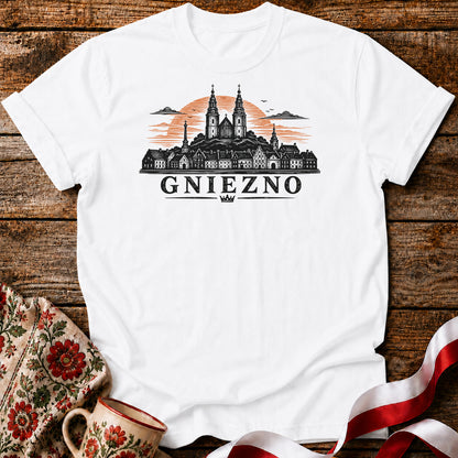 Gniezno Sunset Skyline Polish City Unisex T-Shirt