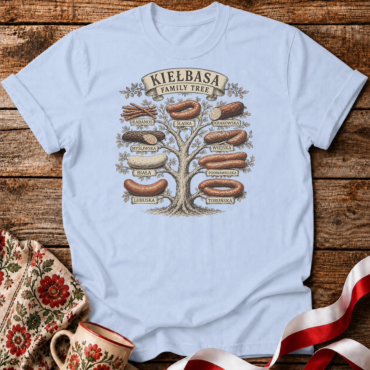 Kiełbasa Family Tree Unisex T-Shirt