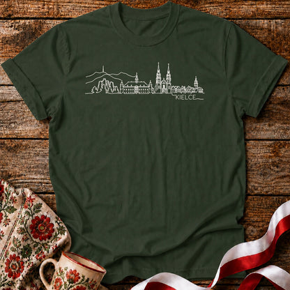 Kielce One-Line Skyline Polish City Unisex T-Shirt