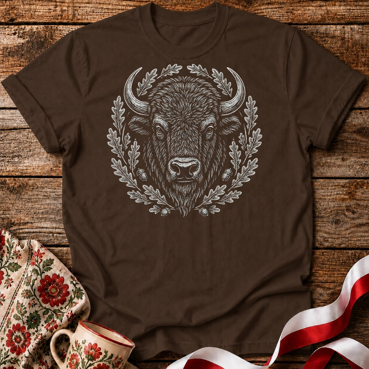 Żubr Polski Silent Strength Unisex T-Shirt