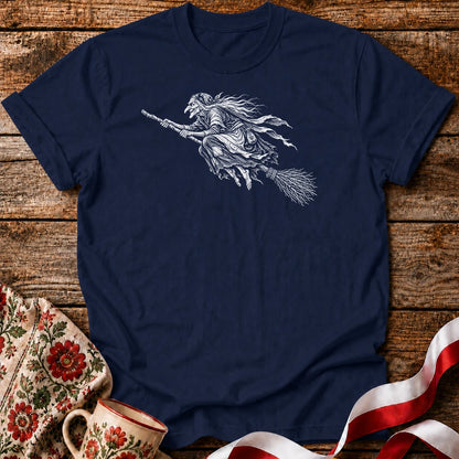 Baba Jaga Flying Broom Unisex T-Shirt