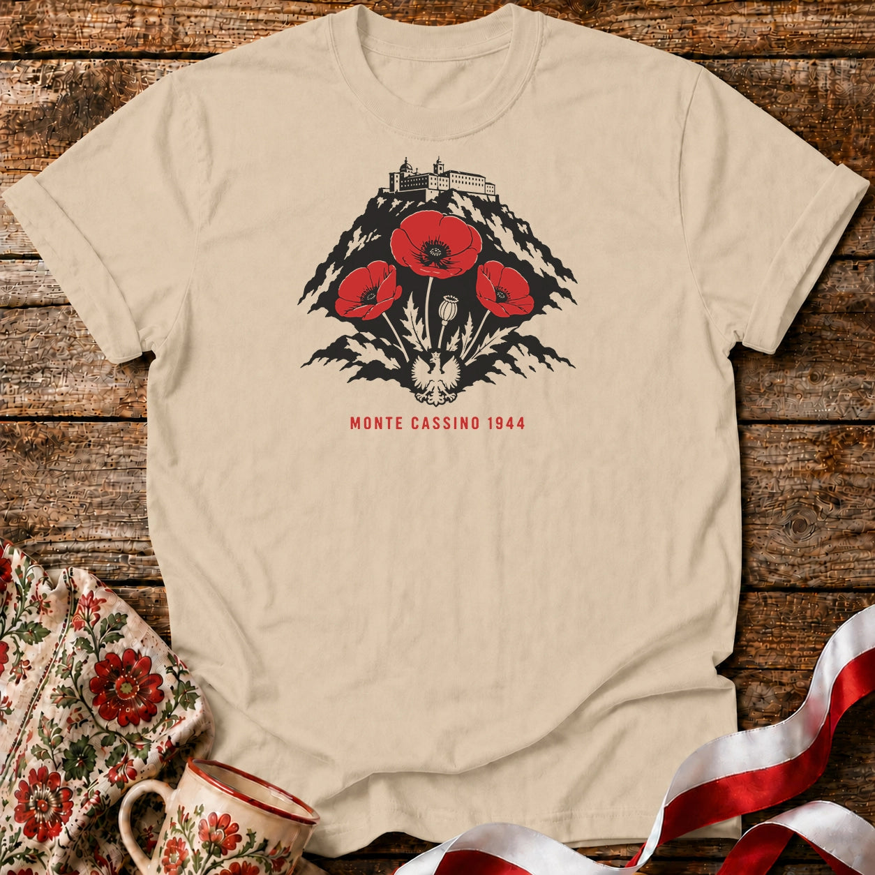 Monte Cassino Poppies Unisex T-Shirt