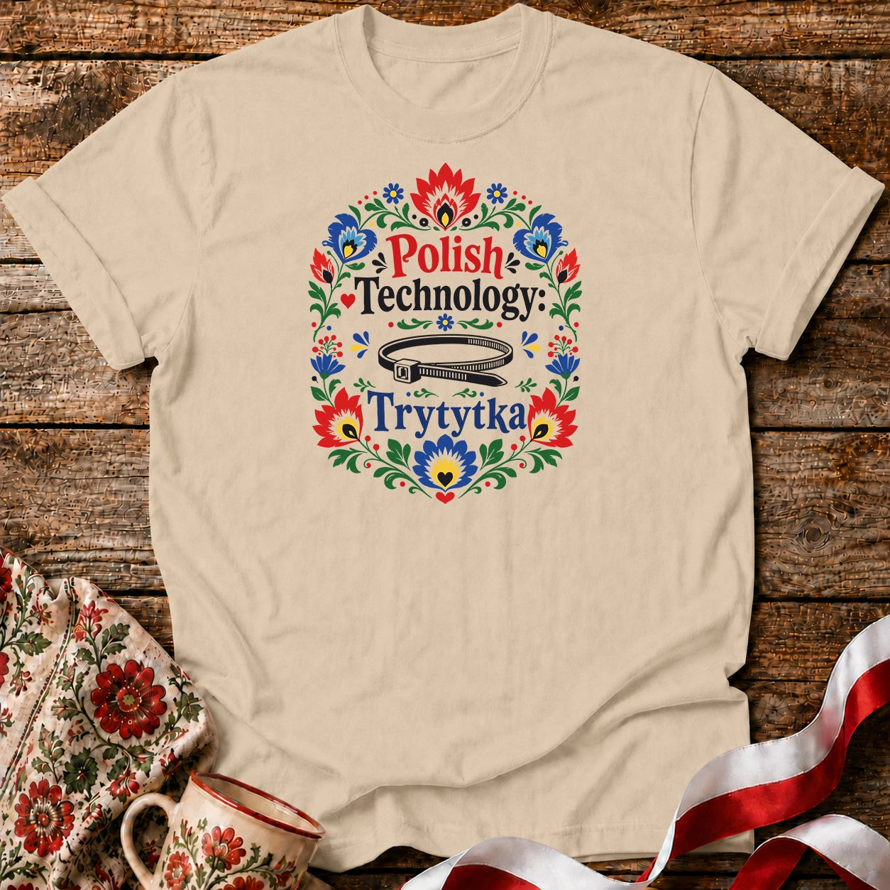 Polish Technology Folk Unisex T-Shirt