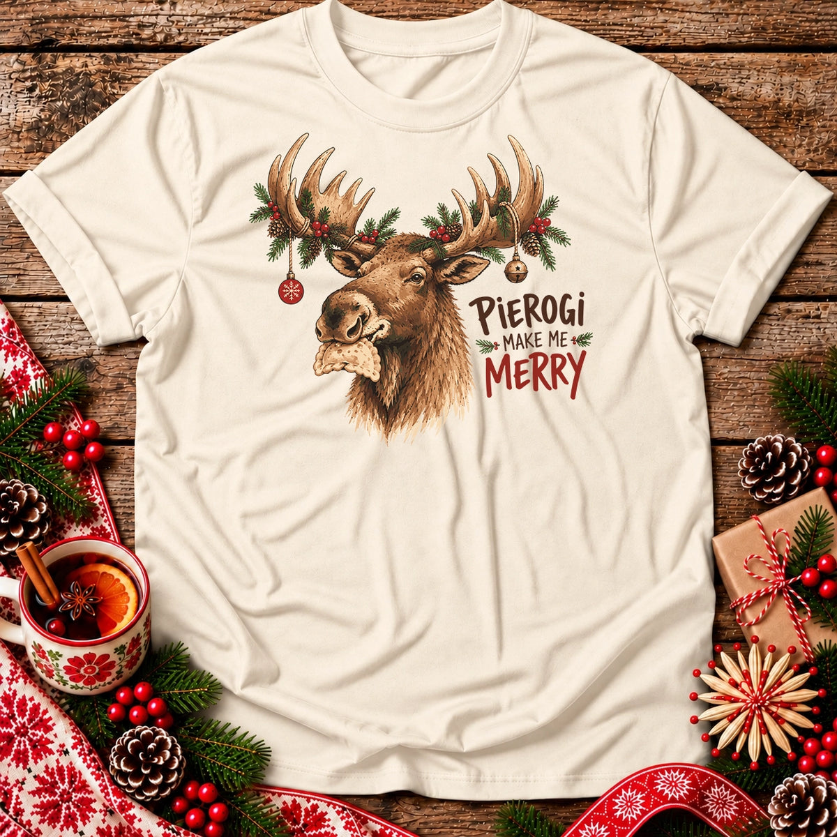 Pierogi Make Me Merry Unisex T-Shirt