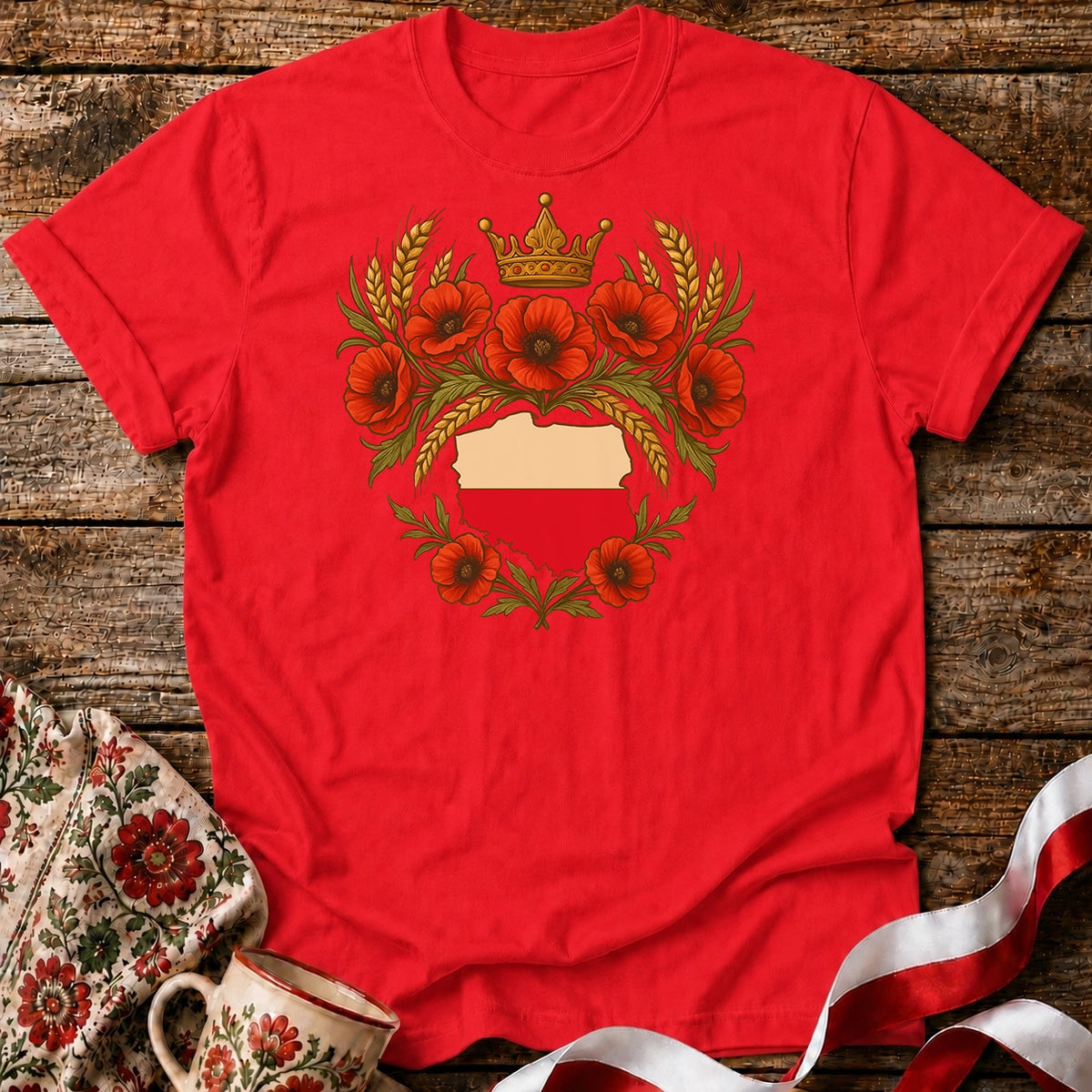 Crowned Polish Roots Unisex T-Shirt
