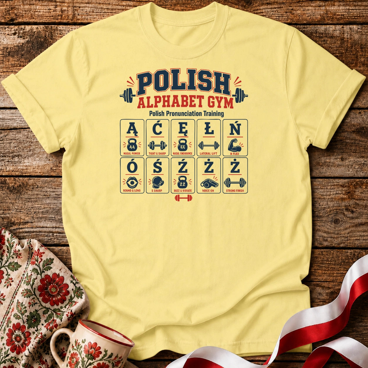 Polish Alphabet Gym Unisex T-Shirt