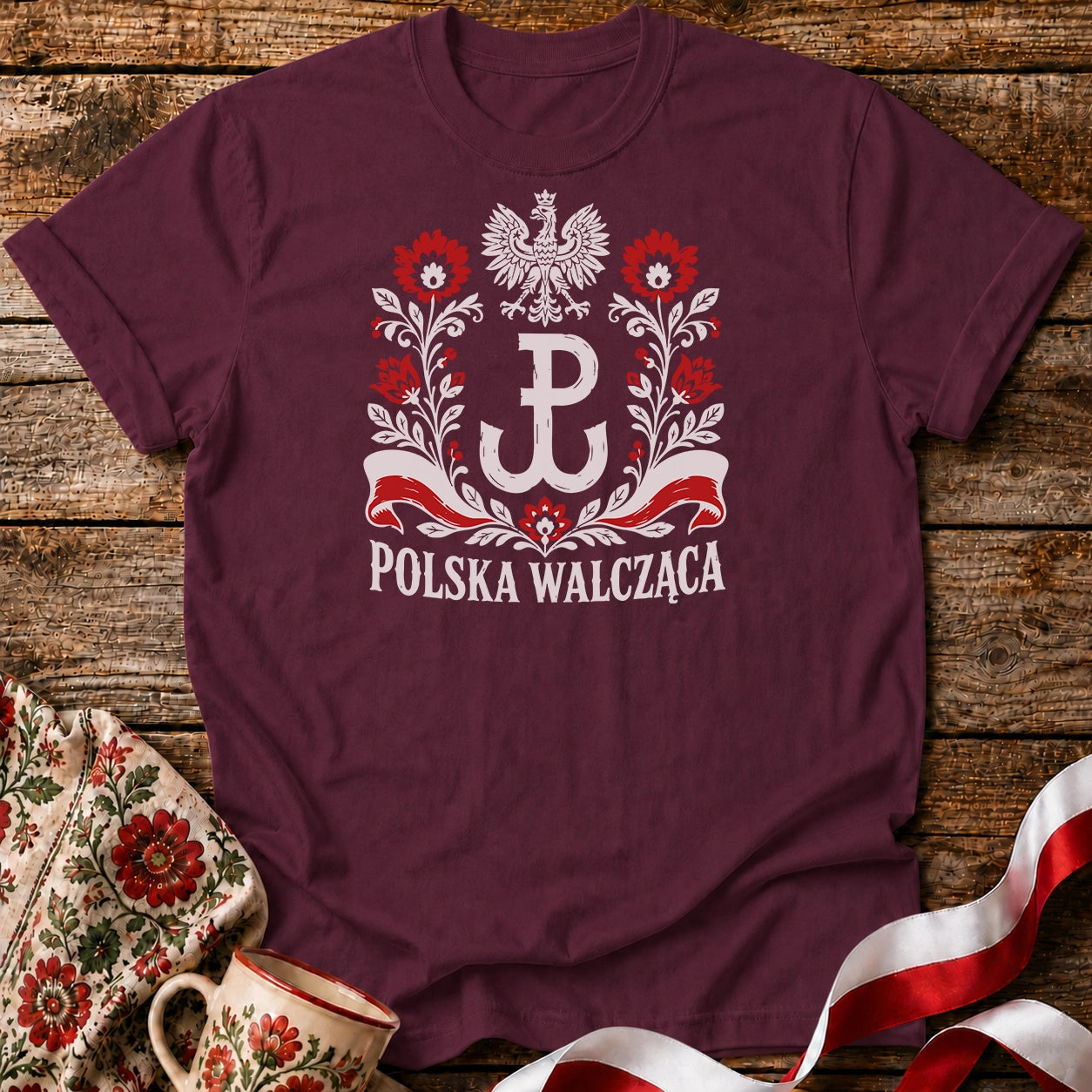 Polska Walcząca Folk Unisex T-Shirt