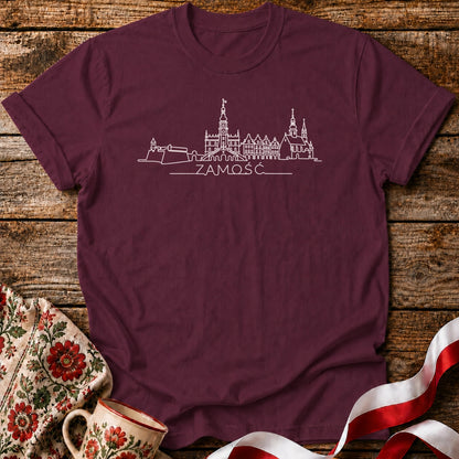 Zamość One-Line Skyline Polish City Unisex T-Shirt