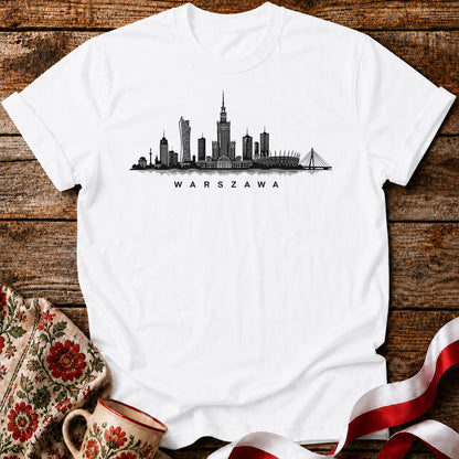 Warszawa Minimal Skyline Polish City Unisex T-Shirt