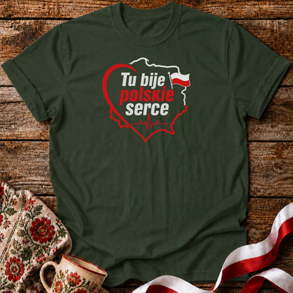 Tu Bije Polskie Serce Unisex T-Shirt