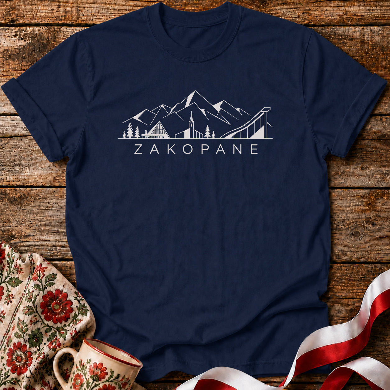 Zakopane Minimal Mountain Polish Unisex T-Shirt