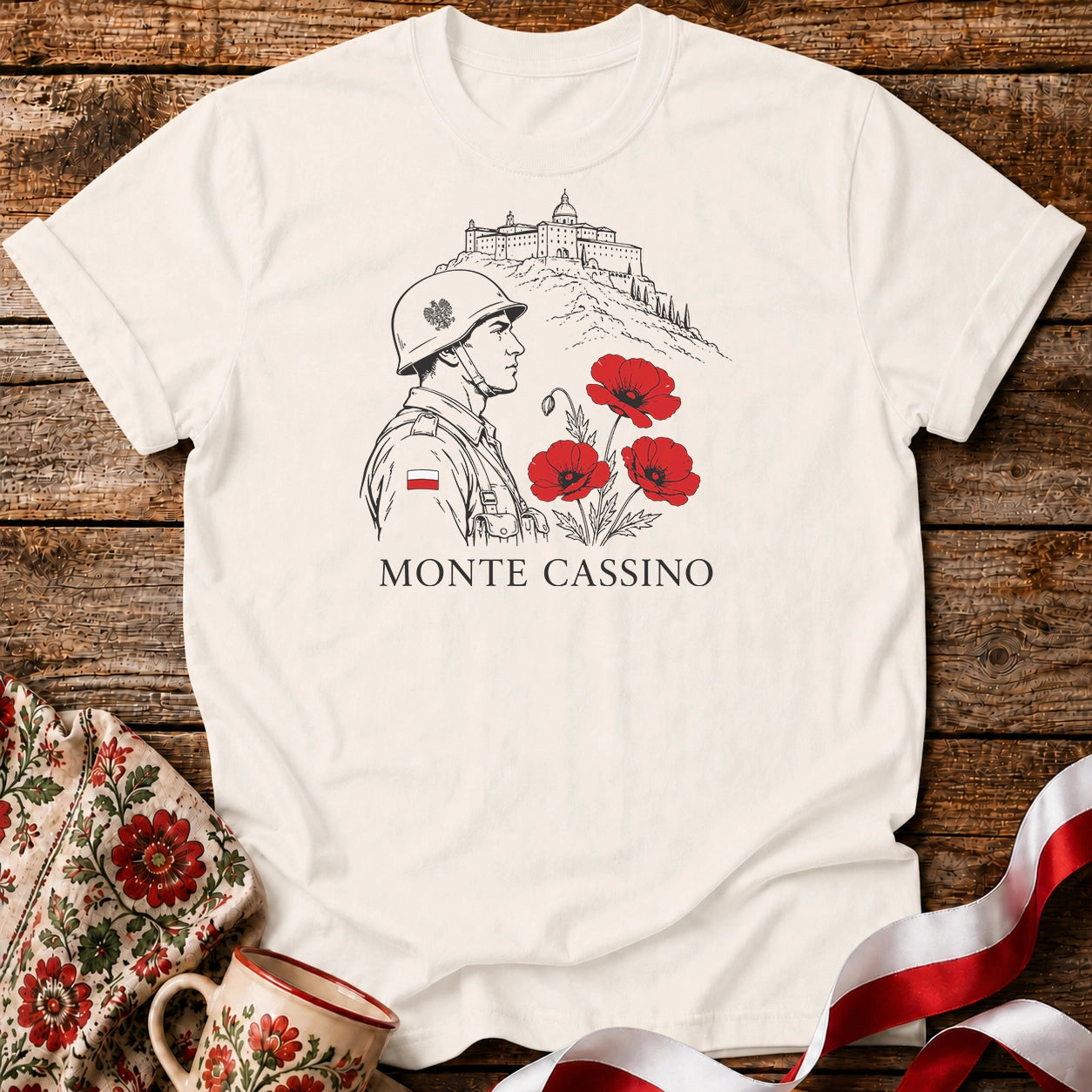 Monte Cassino Poppies Unisex T-Shirt