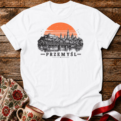 Przemyśl Sunset Skyline Polish City Unisex T-Shirt