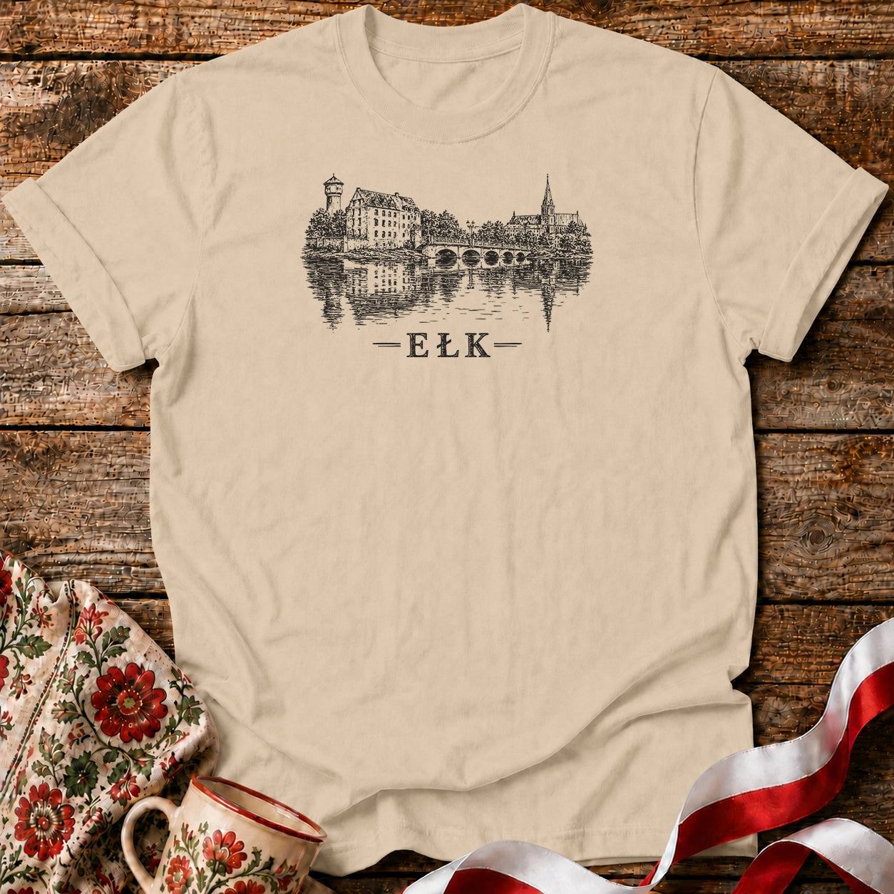 Ełk Dark Skyline Unisex T-Shirt