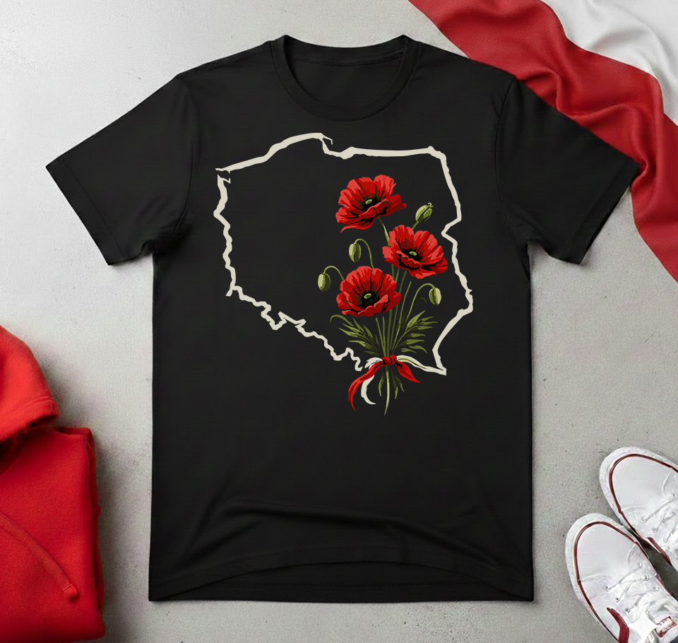 Poland Poppy Flowers Unisex T-Shirt