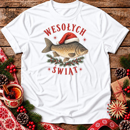 Wesołych Świąt Christmas Carp Unisex T-Shirt