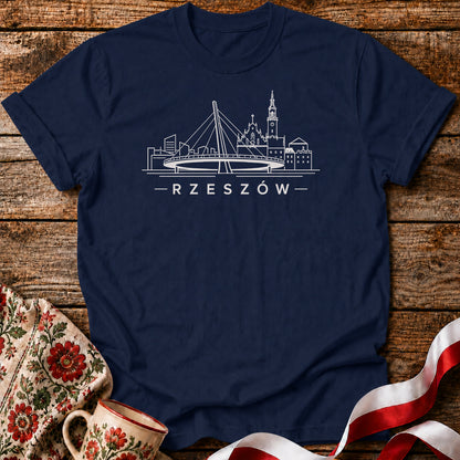 Rzeszów Minimal Skyline Polish City Unisex T-Shirt
